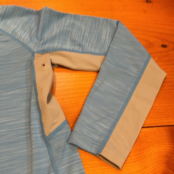 COOLIBAR Boys L 10-12 Surf Blue/Gray UV Rashguard Ultimate Line Texture Stripe - Picture 5 of 7